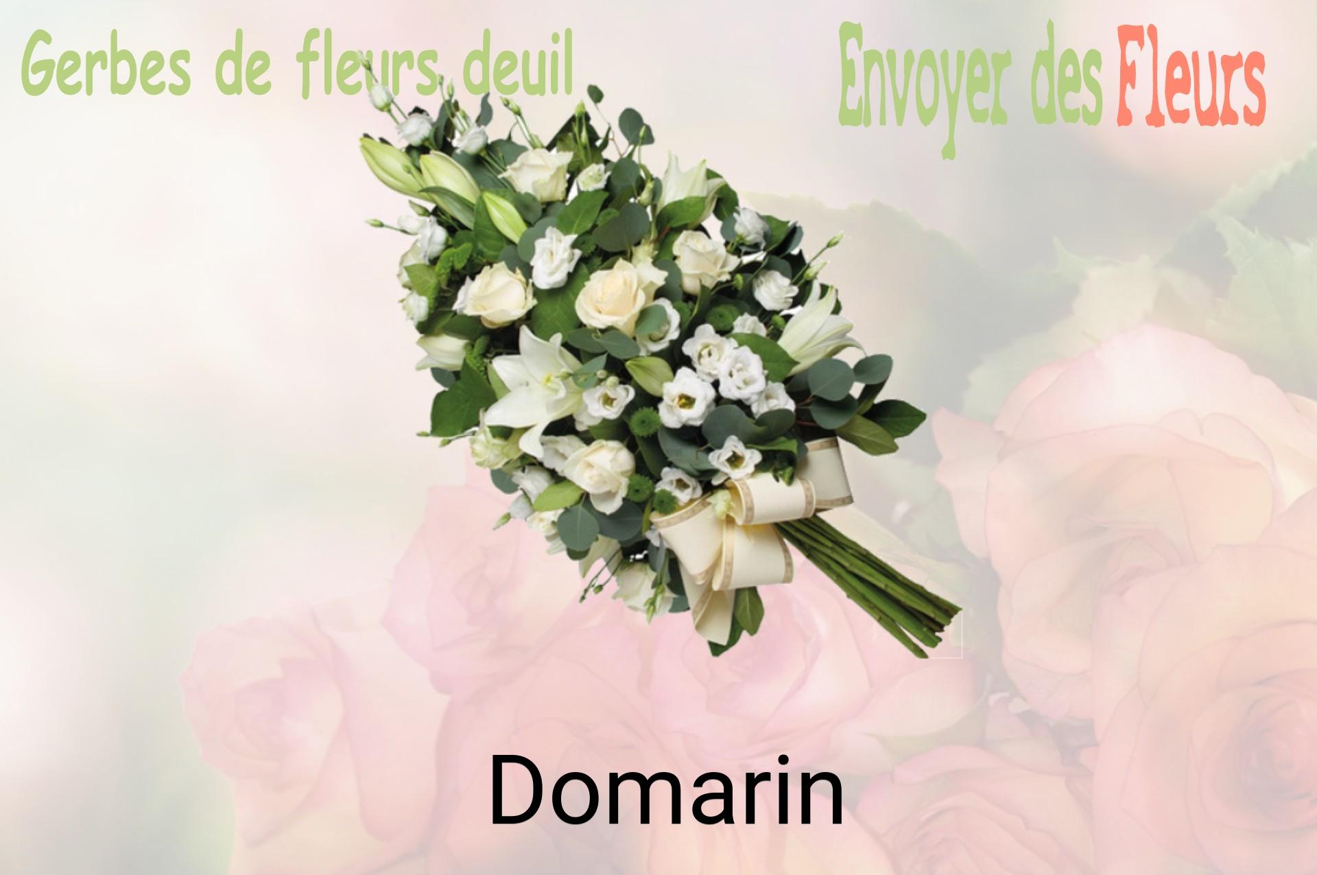 Gerbe de fleurs de deuil livrée à Domarin